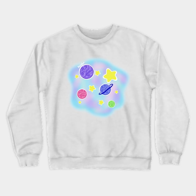 cute space Crewneck Sweatshirt by Aquafox9999